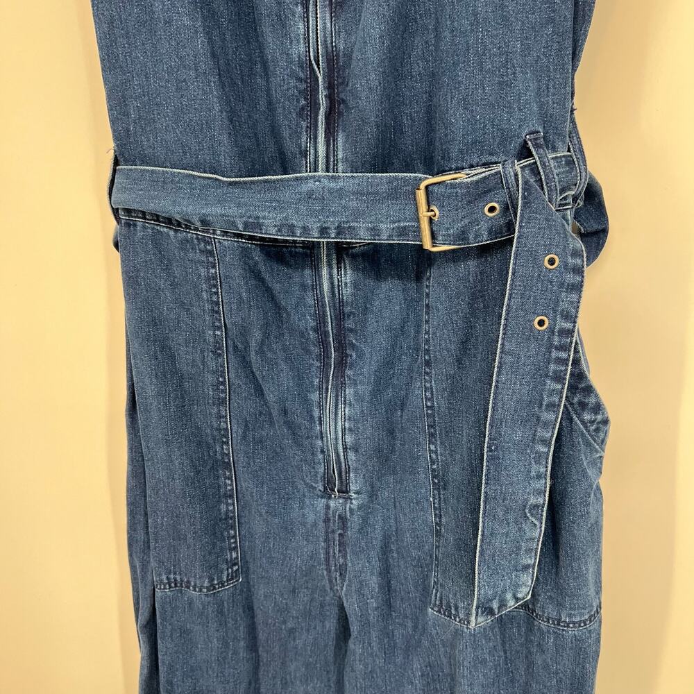 Rachel Comey X Target Denim Sleeveless Jumpsuit Women's Size 14 Blue 100% Cotton - Picture 7 of 11